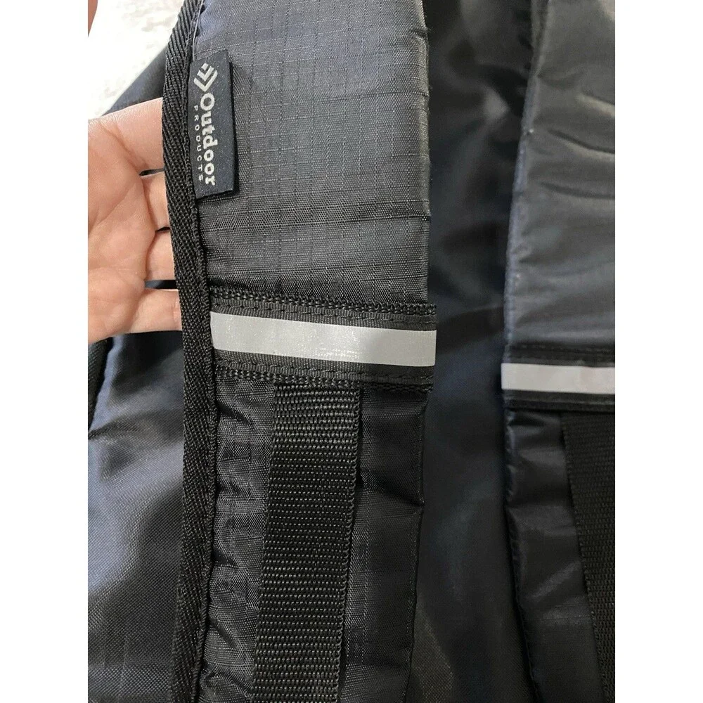 Outdoor Products Black Backpack Daypack School Travel Hiking Bag Mesh Pocket Gym